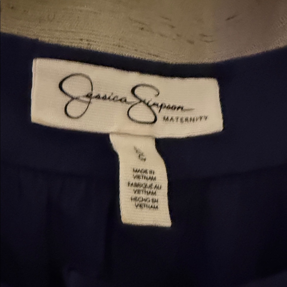 Jessica Simpson Navy Maternity Blouse